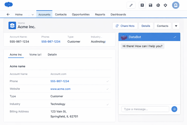 DataBot Embedding in Salesforce