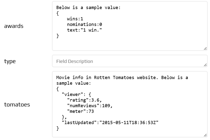 Json-MongoDB Metadata